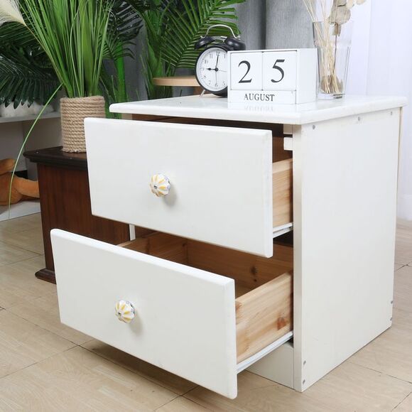 6pcs Vintage Knobs Floral Ceramic Pumpkin Drawer Handles Pulls Knob, Gazania - Picture 4 of 6